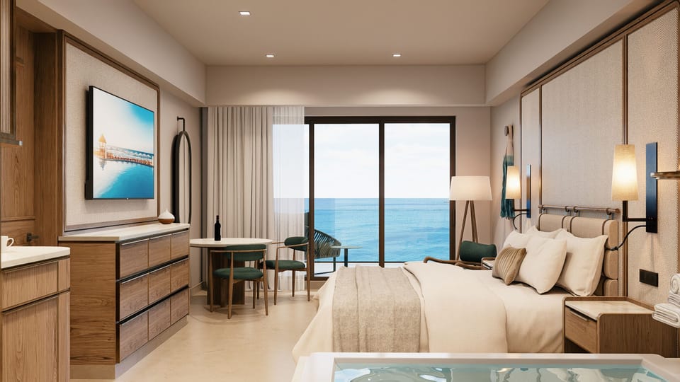 Premium bedding, down comforters, free minibar, in-room safe