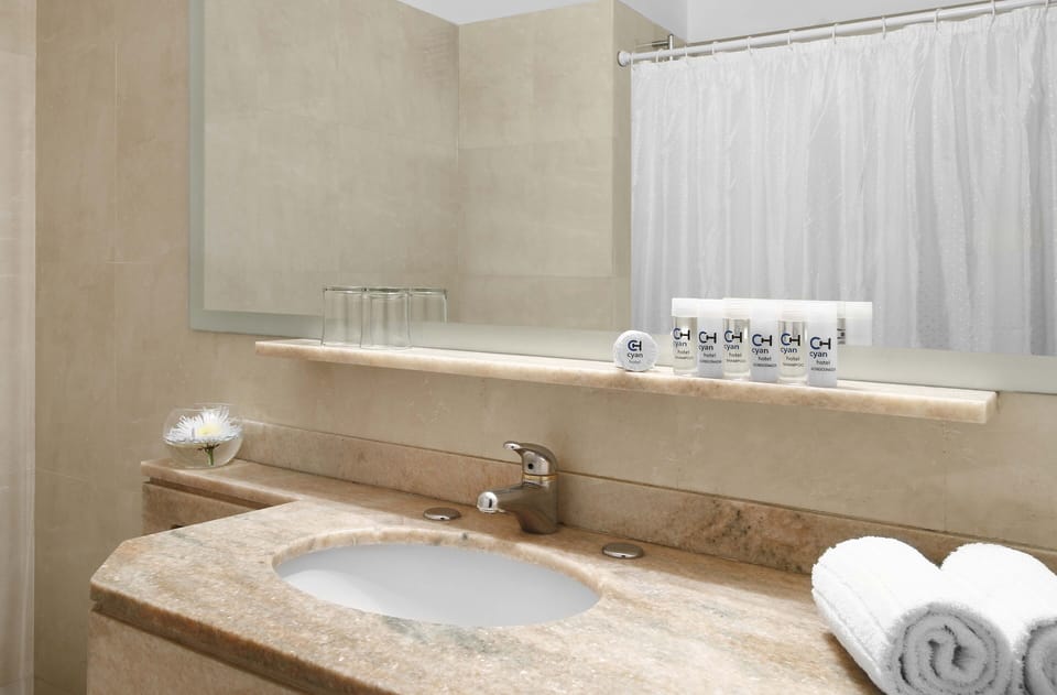 Executive Suite | Bathroom | Combined shower/tub, rainfall showerhead, free toiletries, hair dryer