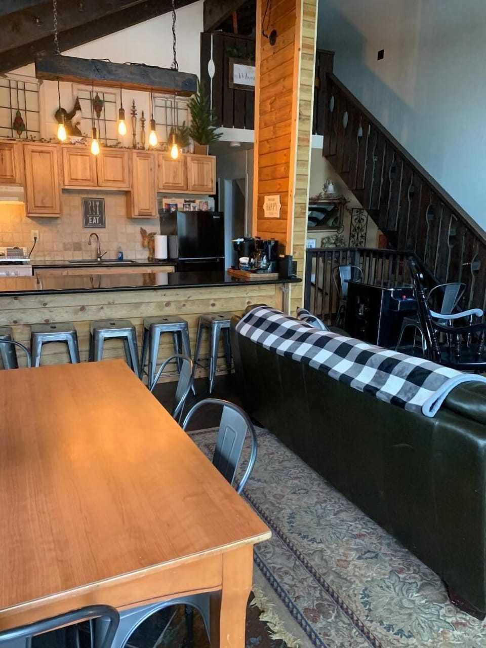 Kitchen and living room