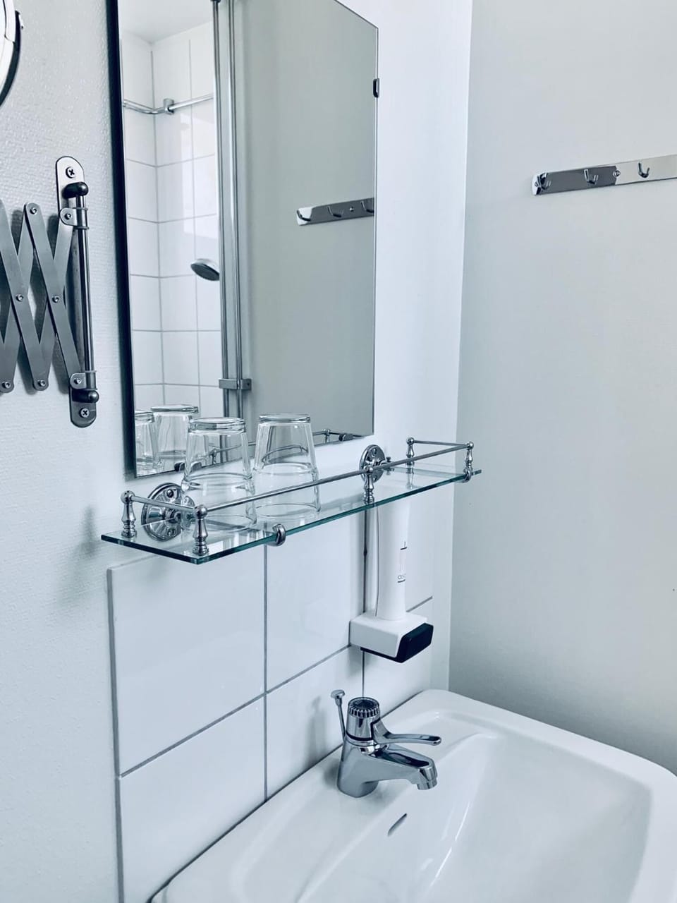 Hair dryer, towels