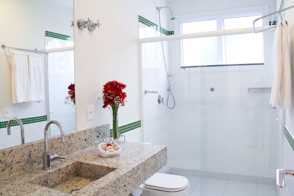 Apartamento Deluxe | Bathroom | Shower, free toiletries, hair dryer, towels