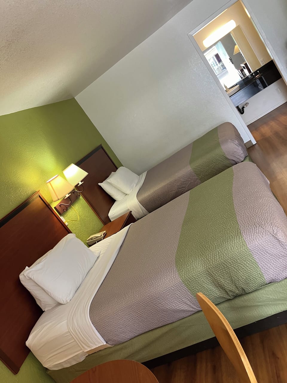 Standard Room, 2 Double Beds, Non Smoking | Desk, blackout drapes, WiFi (free), bed sheets