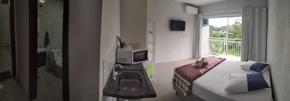 Fridge, microwave, cookware/dishes/utensils