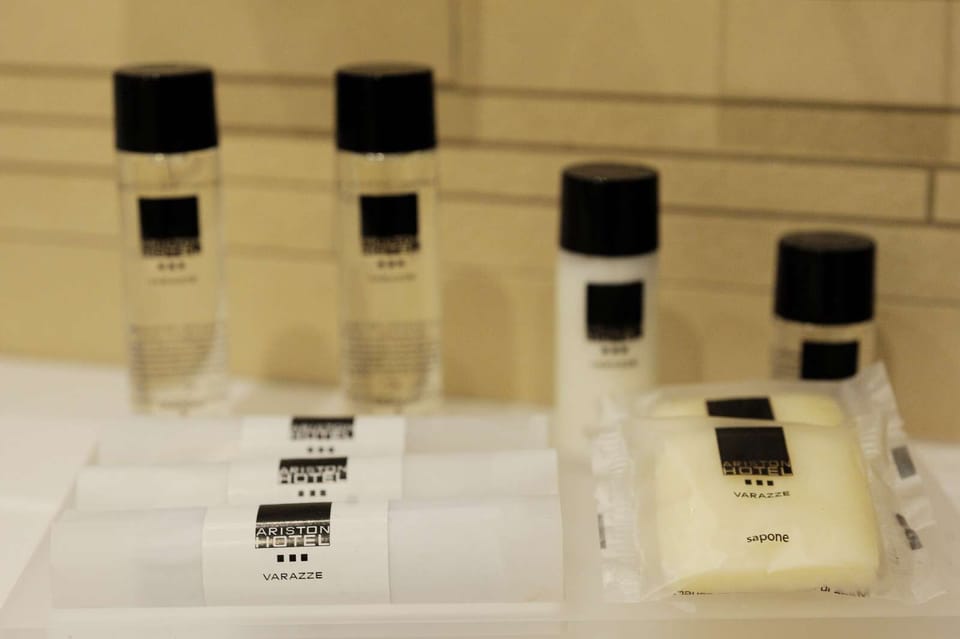 Free toiletries, hair dryer, bidet, towels