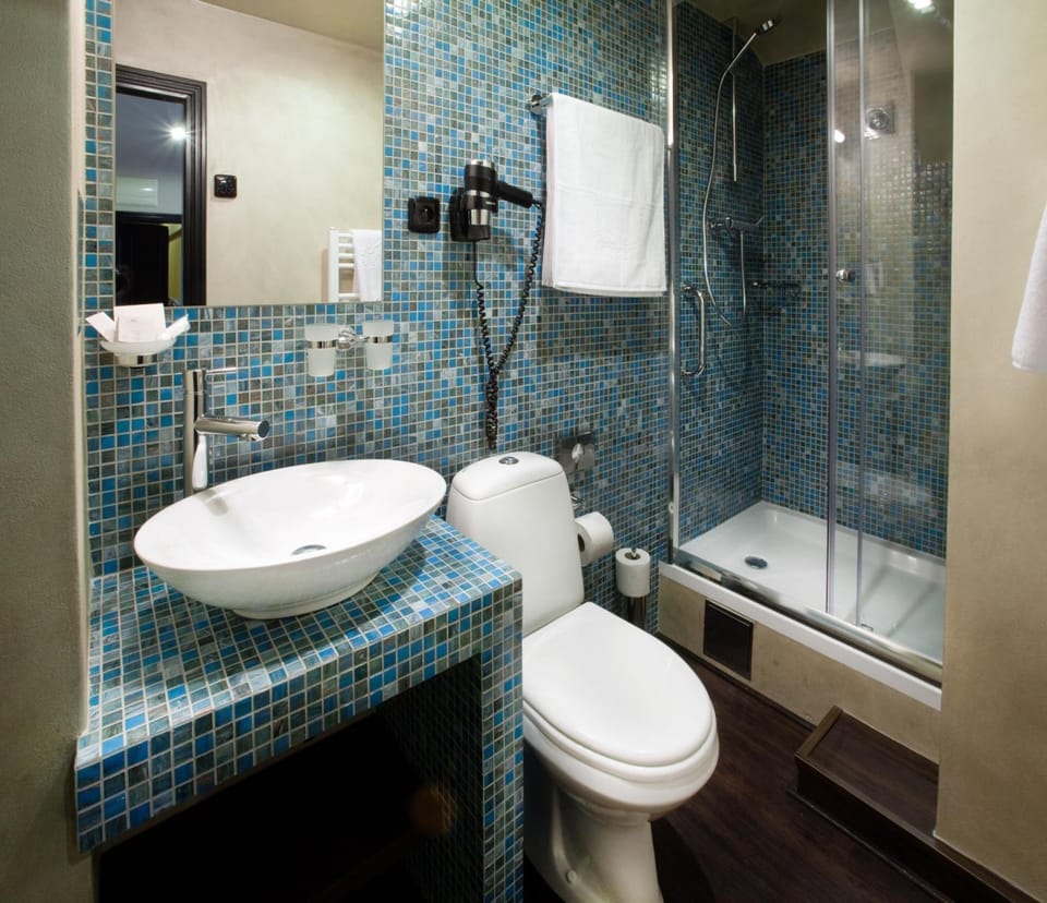 Business Double Room | Bathroom | Shower, free toiletries, slippers, towels