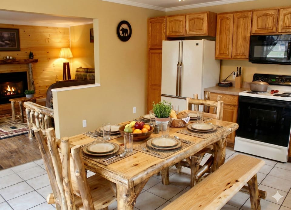 Superior Apartment, 2 Bedrooms, Kitchen, Mountain View | Private kitchen | Fridge, microwave