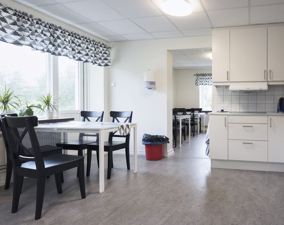 Shared fridge, microwave