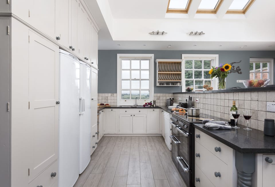 Ground floor: Large fully equipped kitchen with sky lights