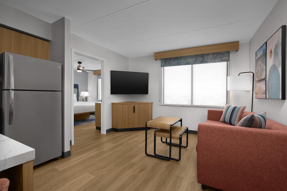Flat-screen TV, pay movies