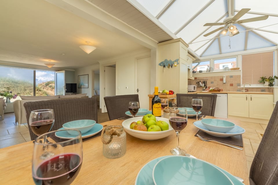 Bright dining area