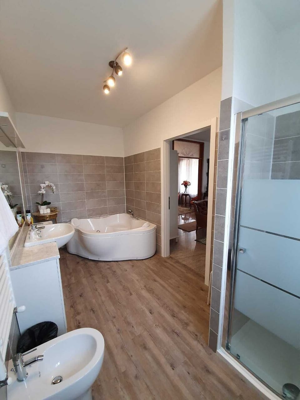 Luxury Suite, Jetted Tub | Bathroom | Shower, free toiletries, hair dryer, bidet