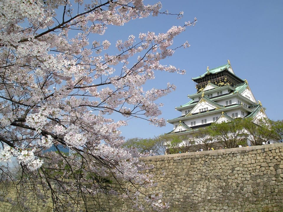 Spring scenery of Osaka Castle Park