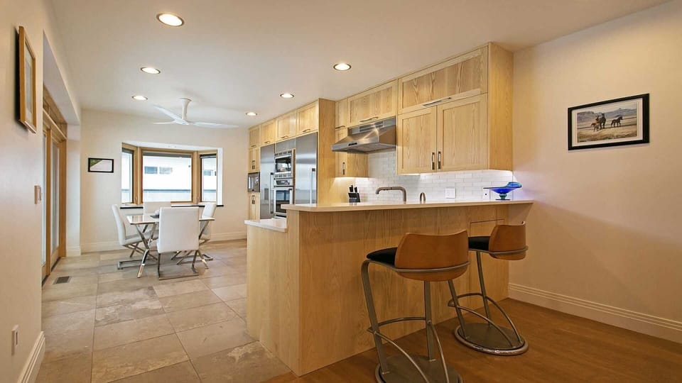 Bar and Stools in Kitchen
