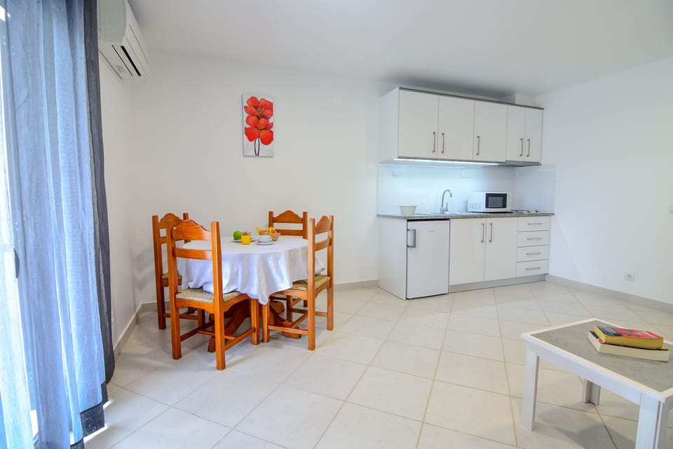 Deluxe Apartment, 1 Bedroom (FIT) | Private kitchen | Fridge, microwave, stovetop, electric kettle