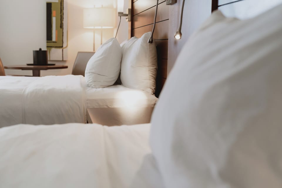Business Room, 2 Double Beds, Non Smoking | Premium bedding, desk, blackout drapes, soundproofing