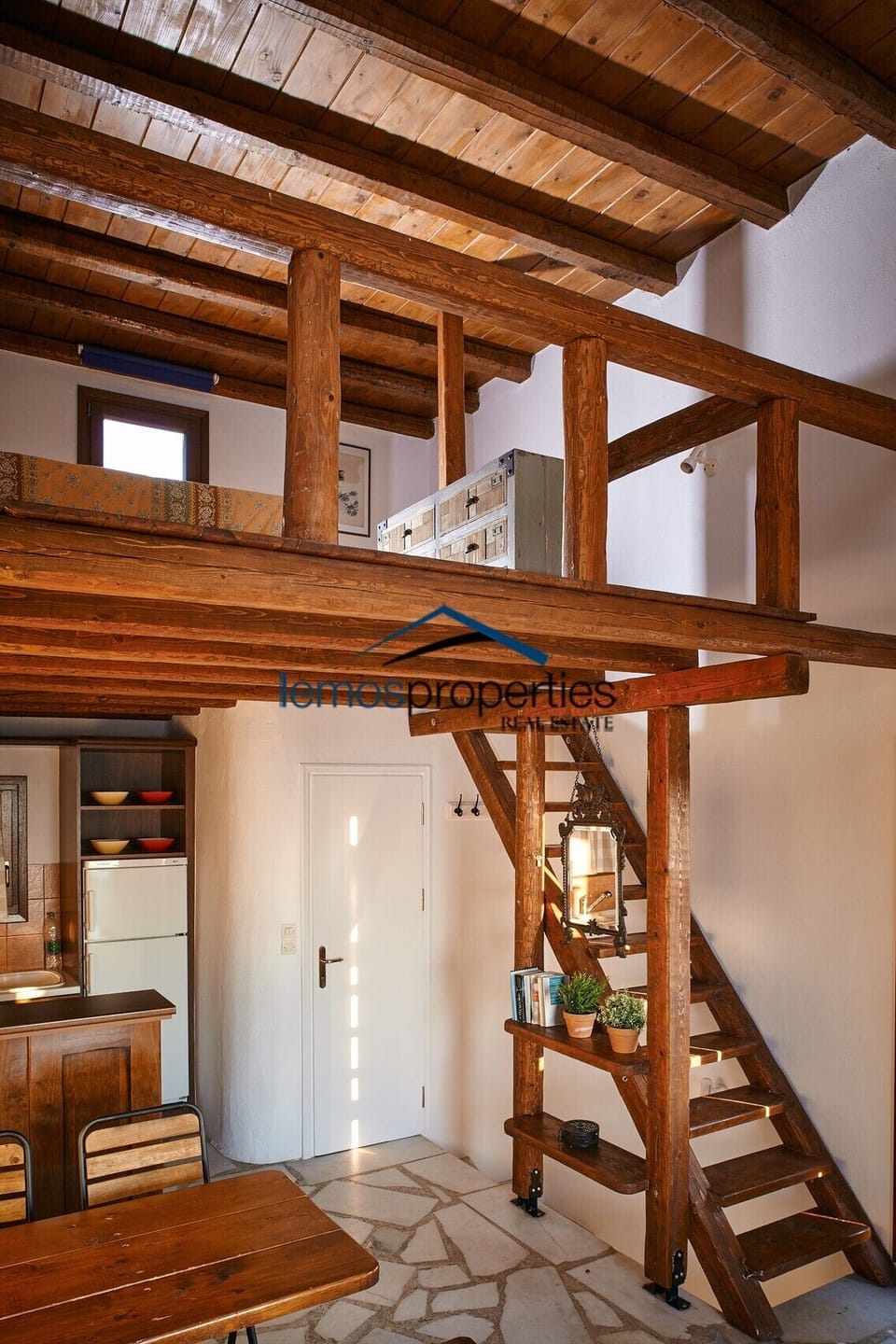 The stairs leading to the loft