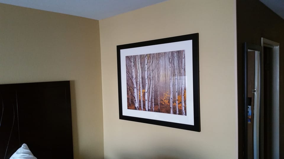 Individually decorated, individually furnished, desk, laptop workspace