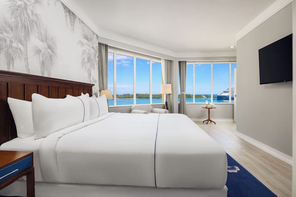 Premium Suite, Ocean View | Premium bedding, pillowtop beds, in-room safe, desk