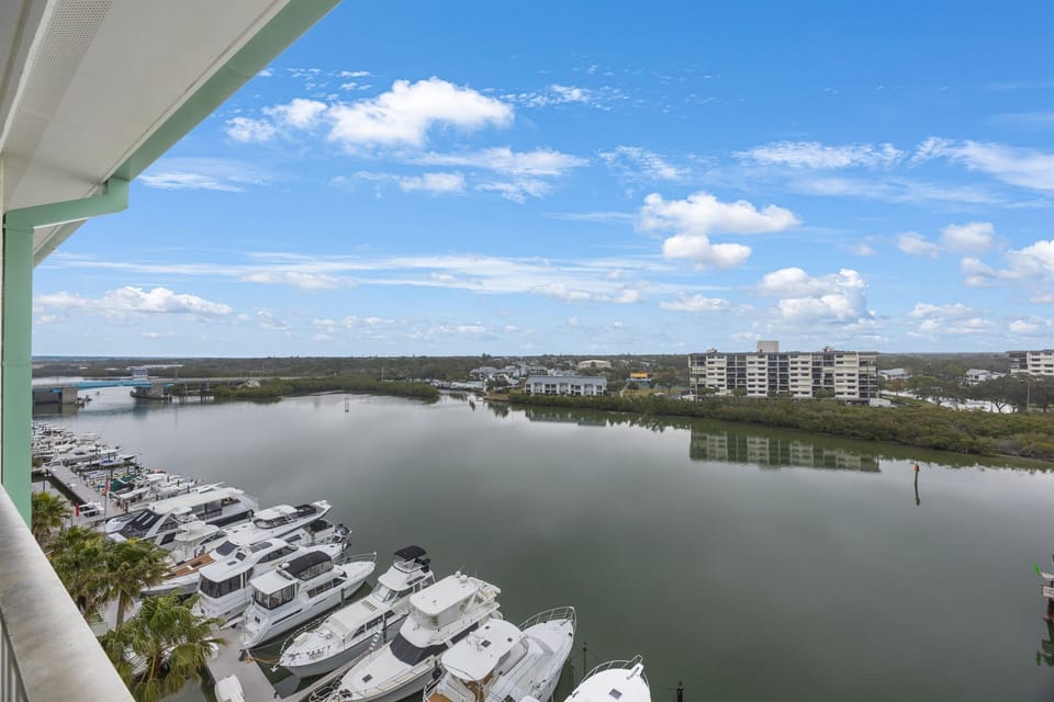 View of the intracoastal from this 8th floor unit's private balcony