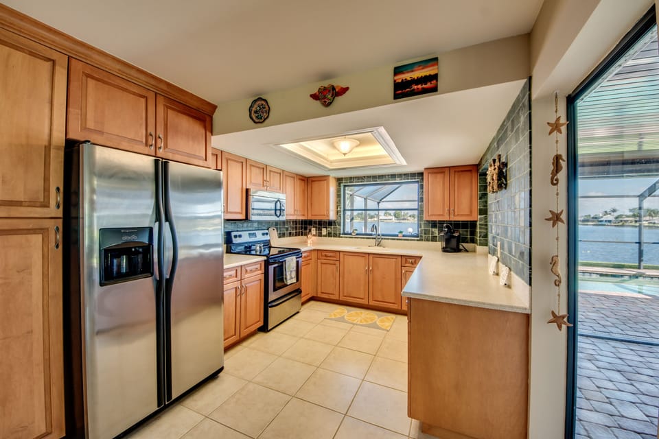 Fully stocked kitchen