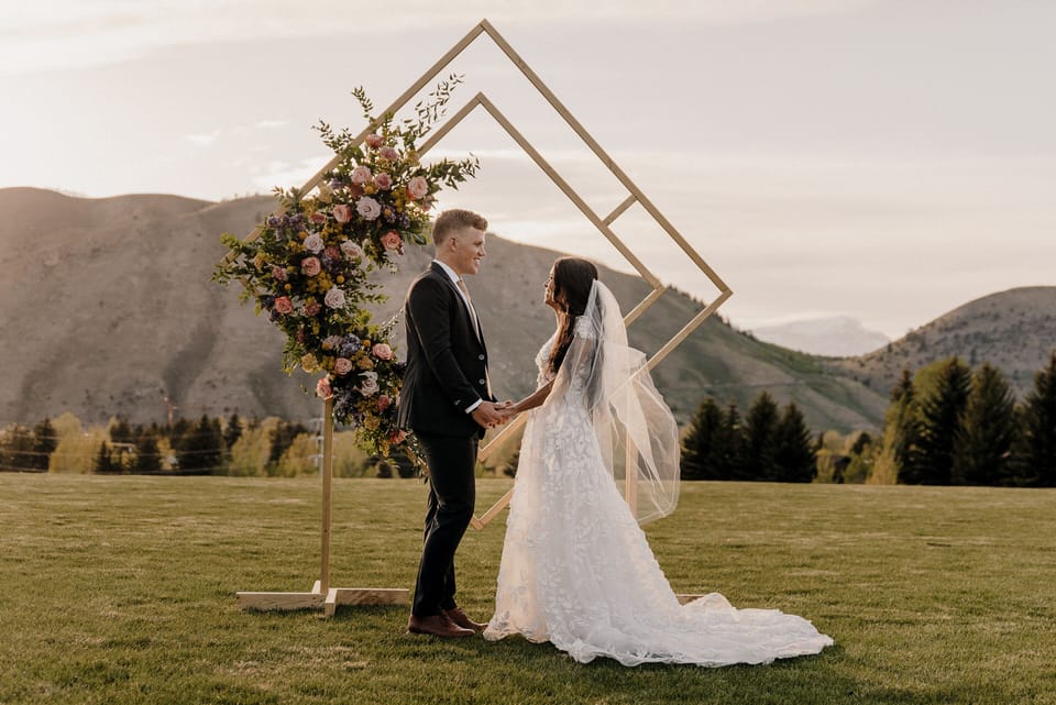 Outdoor wedding area
