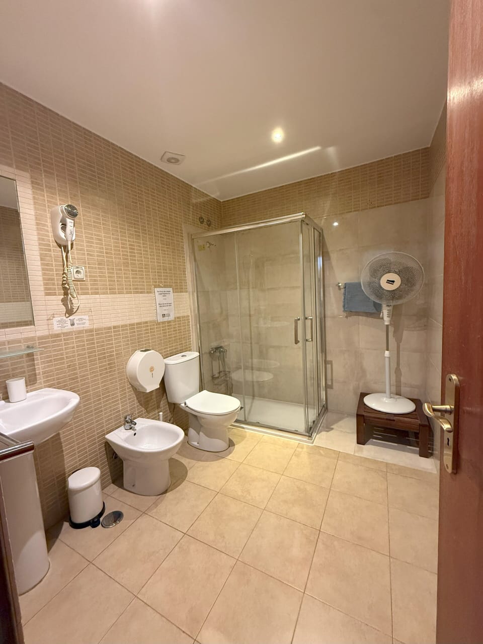 Hair dryer, toilet paper