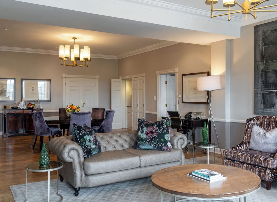 Presidential Suite, 2 Bedrooms | Living area | TV