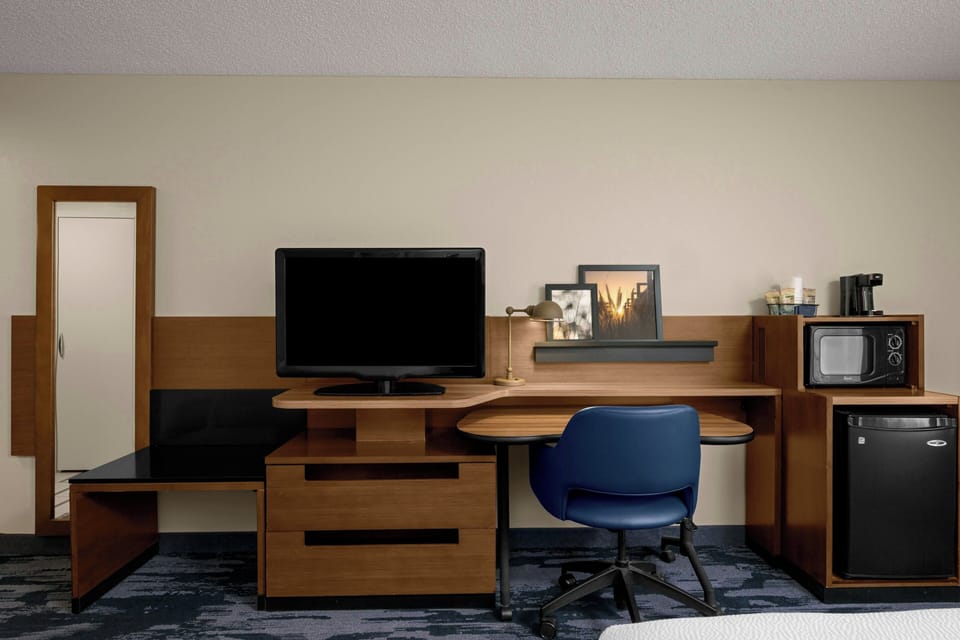 Room, 2 Queen Beds | Desk, blackout drapes, iron/ironing board, free WiFi