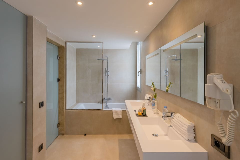 Free toiletries, hair dryer, slippers, bidet
