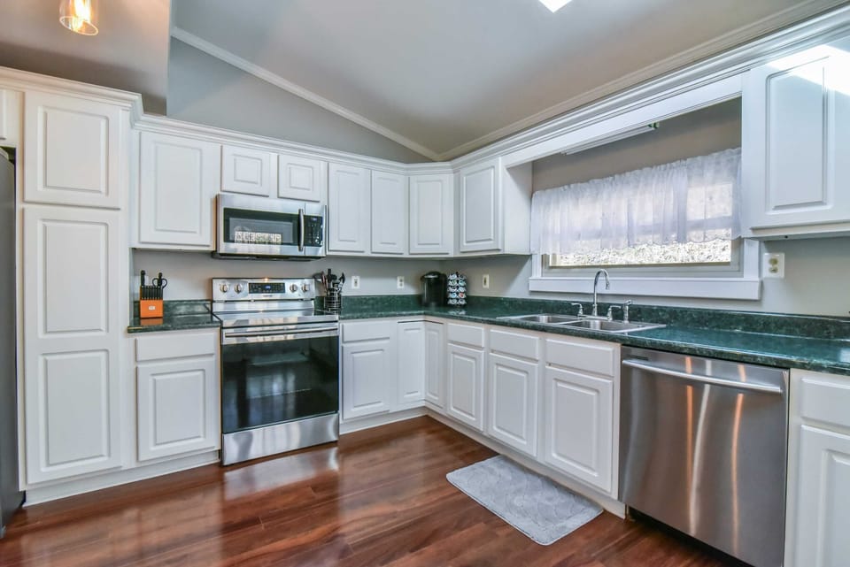 Fully stocked kitchen