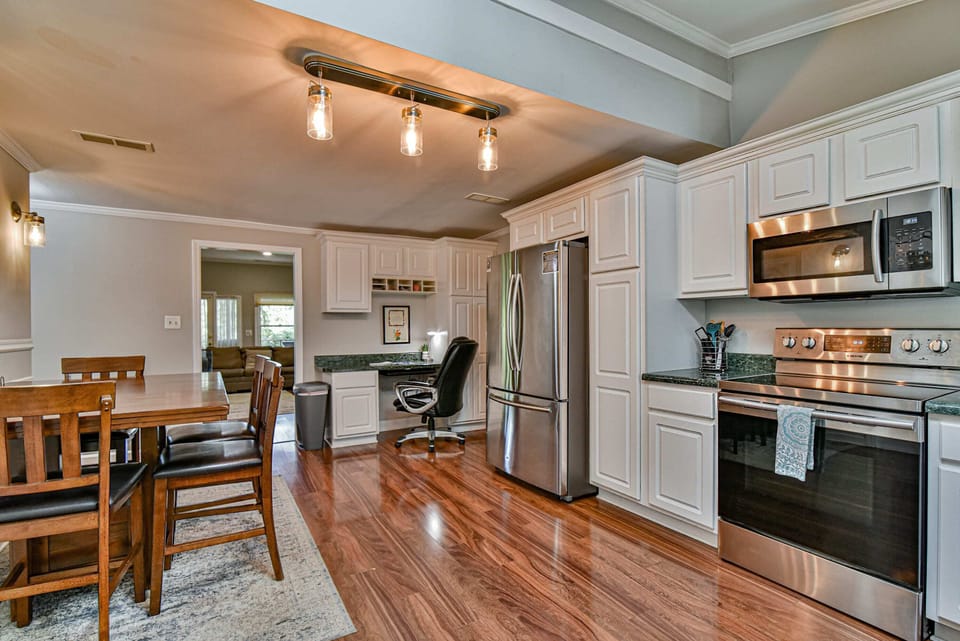 Fully stocked kitchen