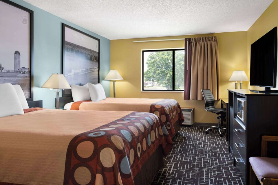 Standard Room, 2 Queen Beds | Laptop workspace, blackout drapes, iron/ironing board, WiFi (free)