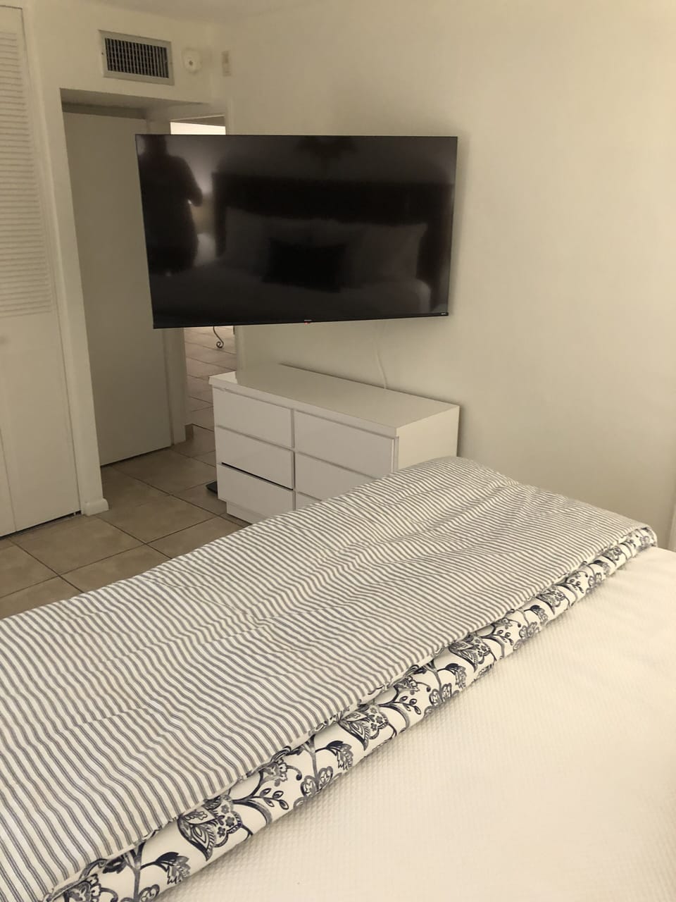 55" TV in the master bedroom
