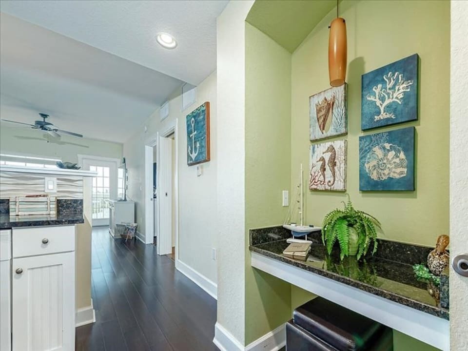 Work station  for those of you that have to check in with the office while on vacation.