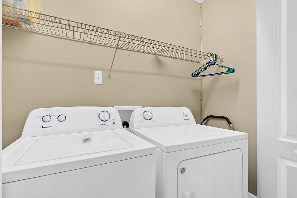 This home is complete with laundry area that includes a full washer and dryer