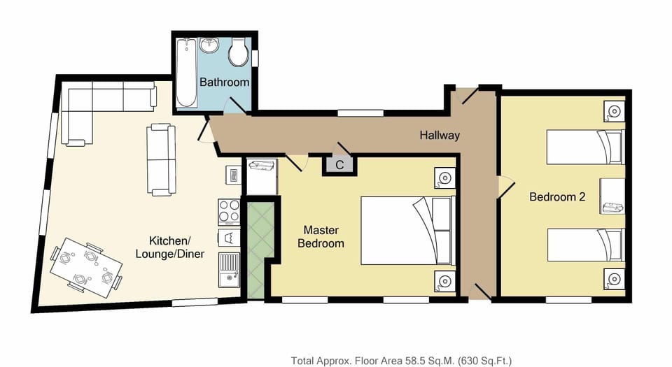The floor plan of the apartment.