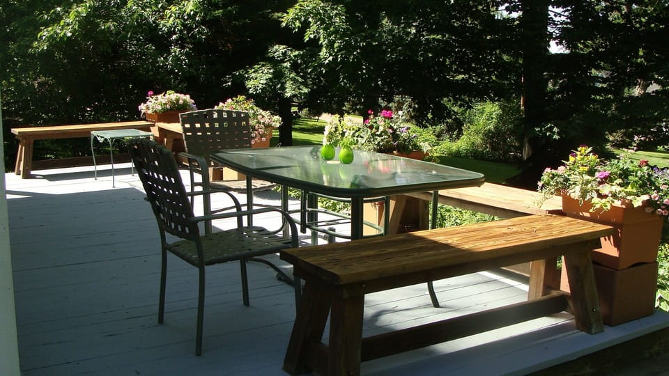 Outside deck area