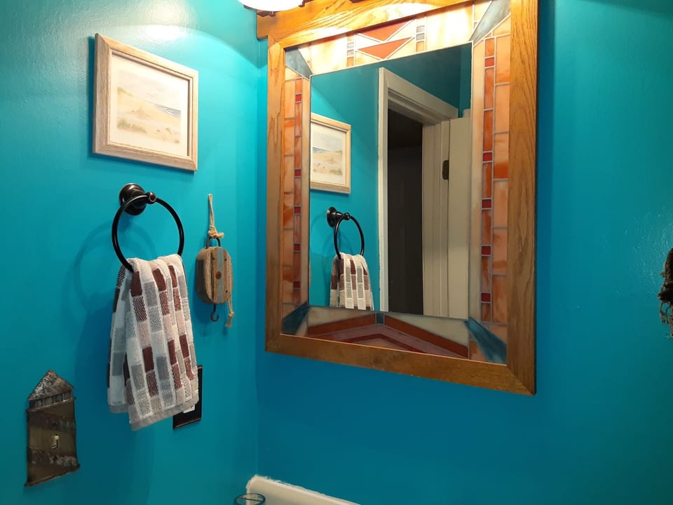 Hall Bathroom vanity mirror. 