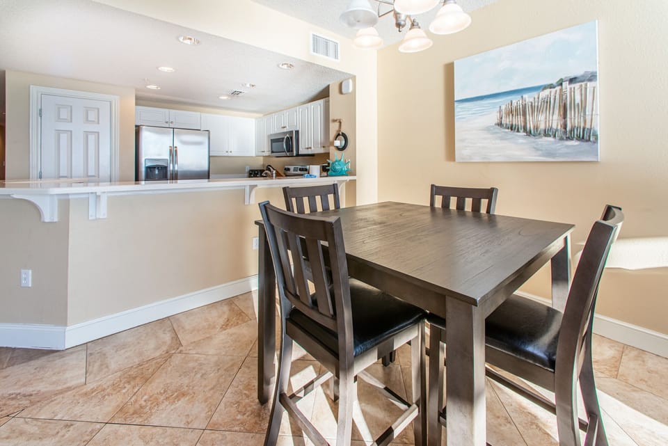 Dining room table seats 4!
