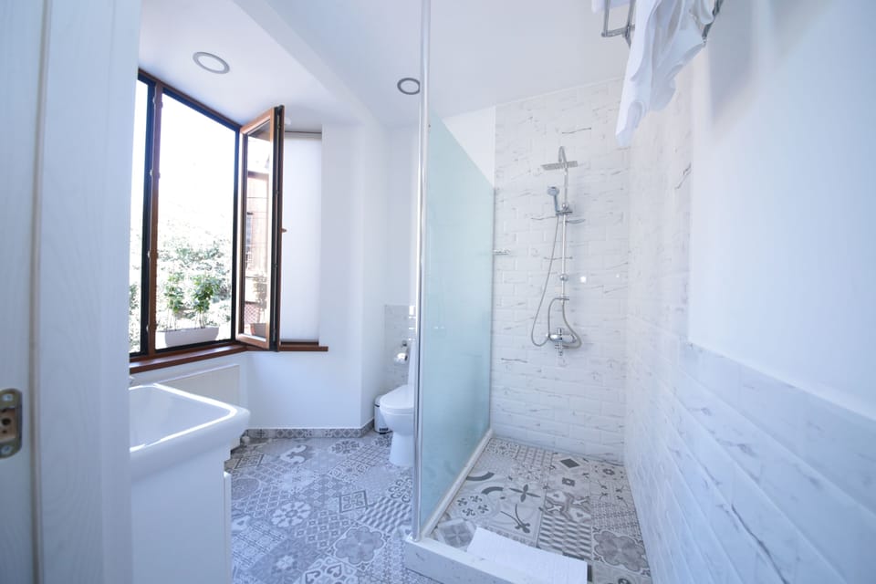 Deluxe Double Room, City View | Bathroom | Free toiletries, hair dryer, slippers, towels