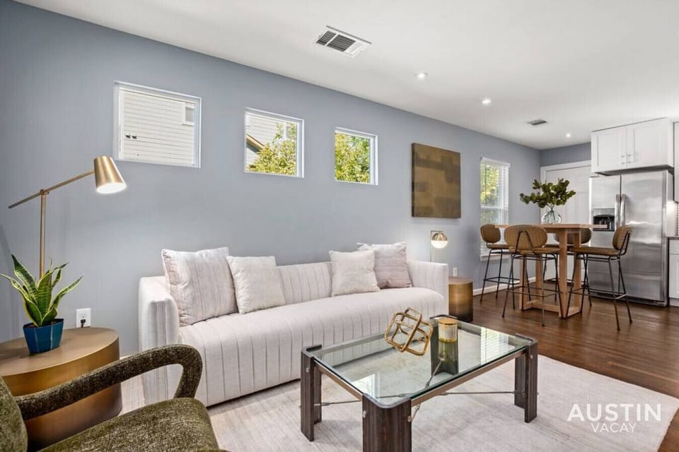 Living room with smart TV