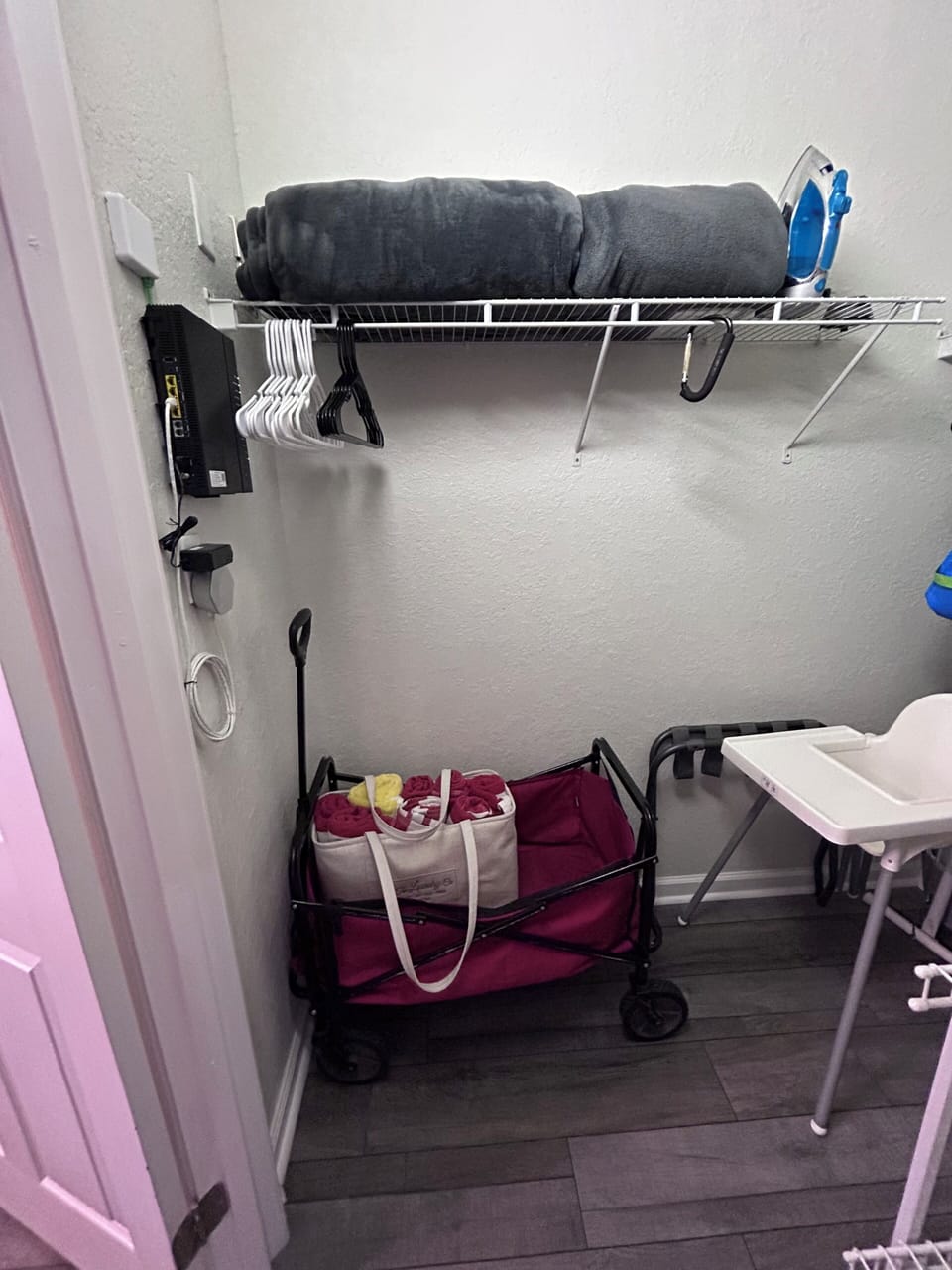 Bedroom #1 with King bed, en suite bathroom, office space, and walk-in closet