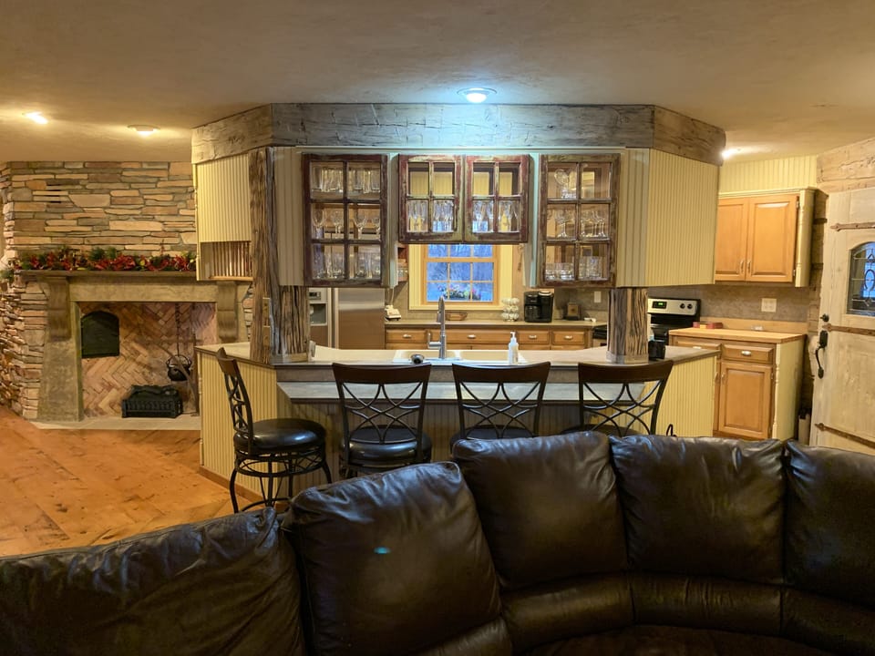 Family room looking towards kitchen