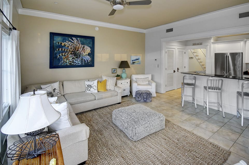 Side View of the Spacious Living Room