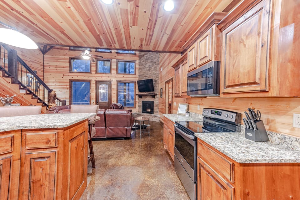 The fully equipped kitchen makes cooking meals for your entire group easy.