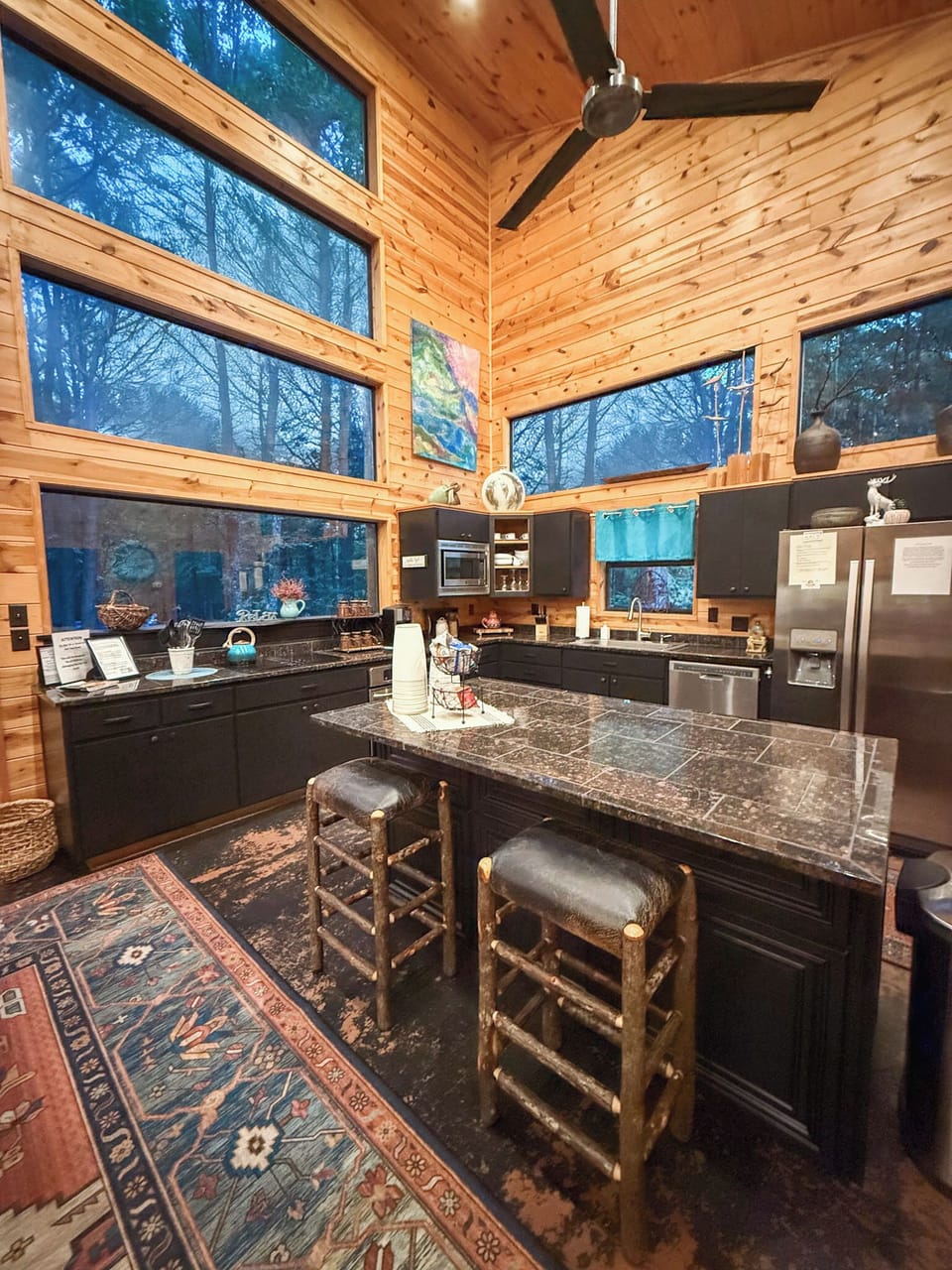 Modern kitchen fully equipped for meals and family gatherings