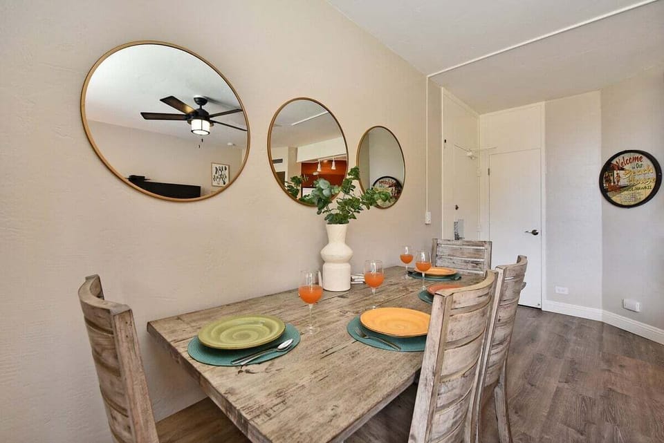 Dining area featuring a 4-seater table, perfect for shared meals