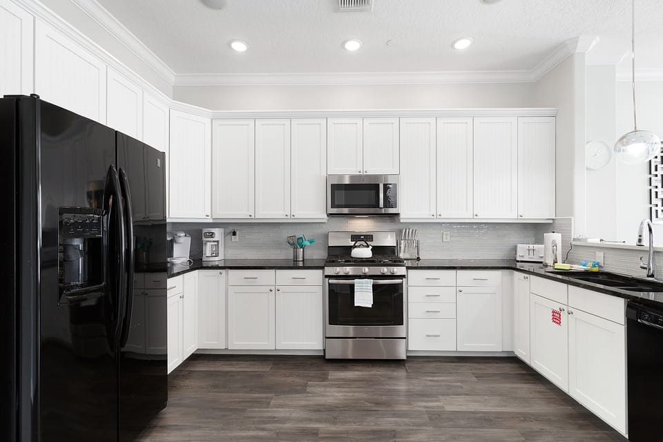 Fully equipped with stainless steel appliances