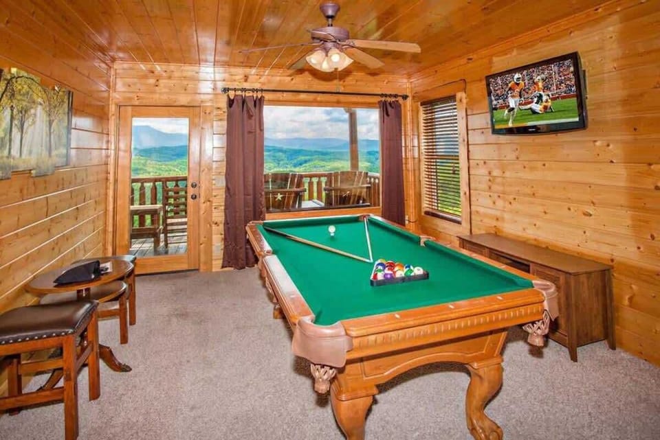 Great views from the game room while playing pool or enjoying a checker or chess match