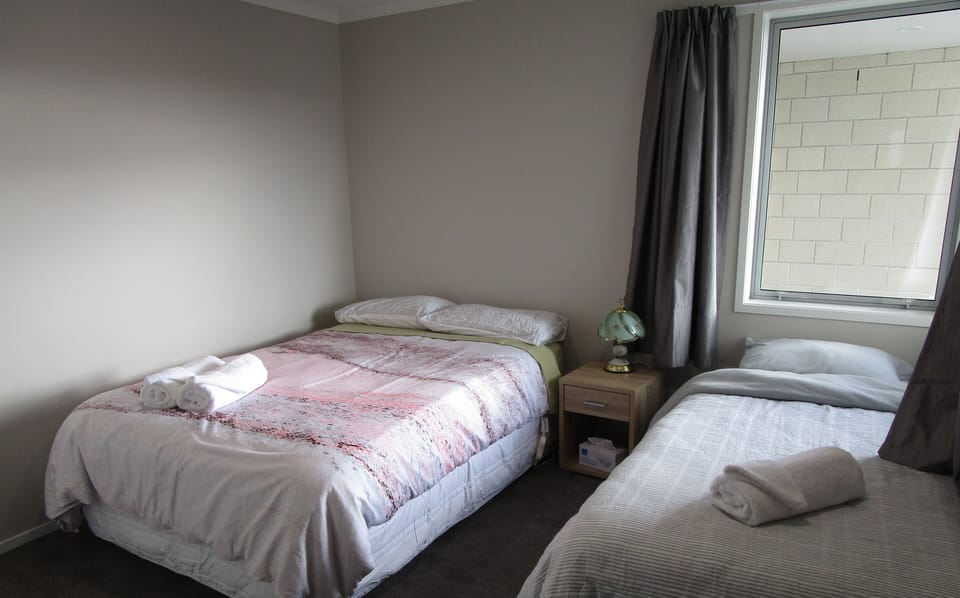 Bedroom three, double bed plus a single bed for family's to keep a eye on young